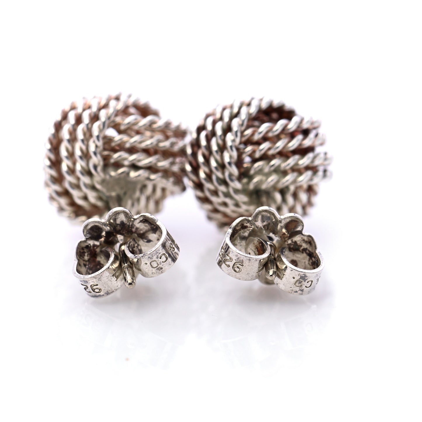 Sterling Silver Twist Knot Earrings