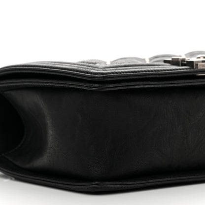 Chanel Crumpled Lambskin New Medium Studded Boy Flap Black 9 of 12
