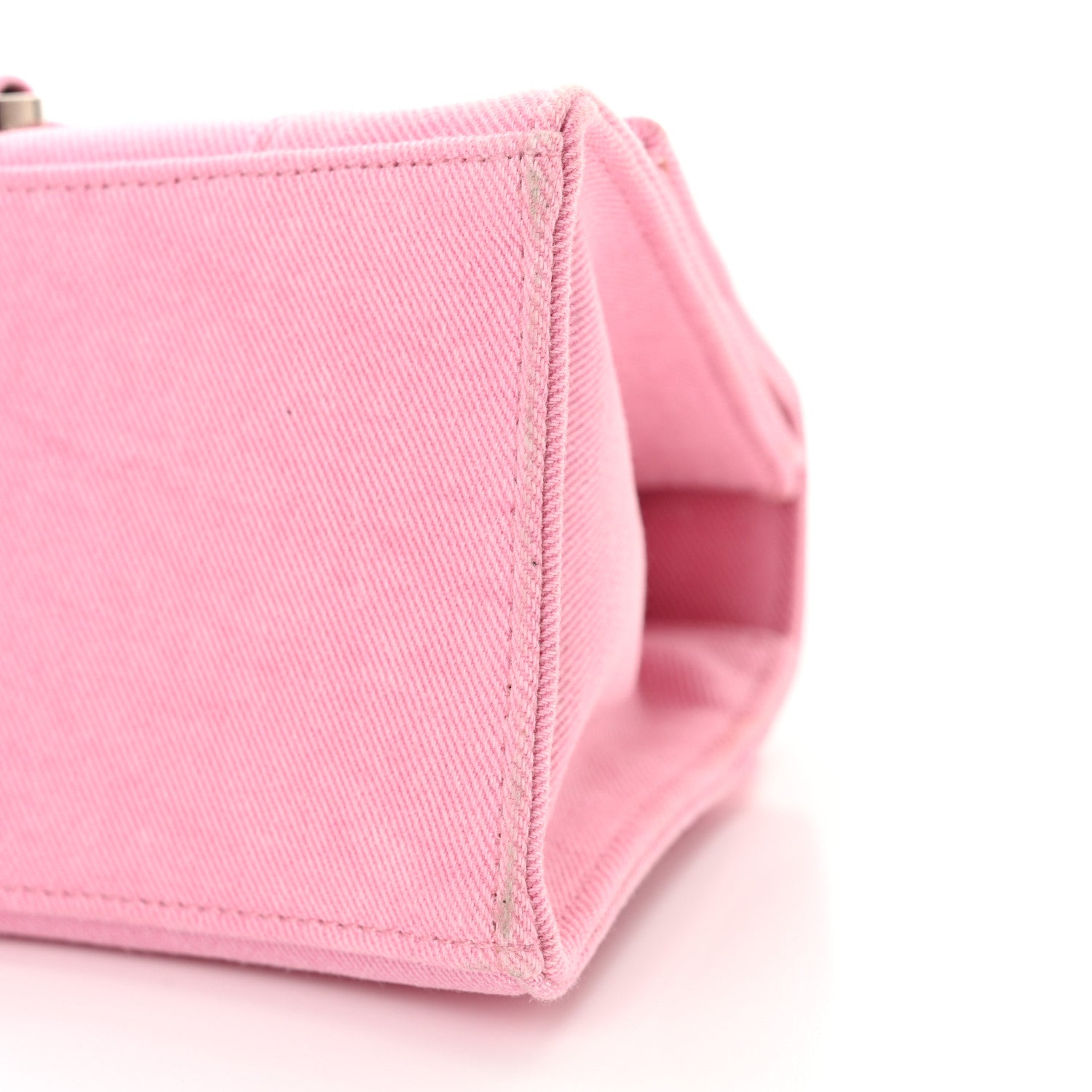 Balenciaga Nappa Denim Printed Small Hourglass Top Handle Bag Denim Pink 11 of 13