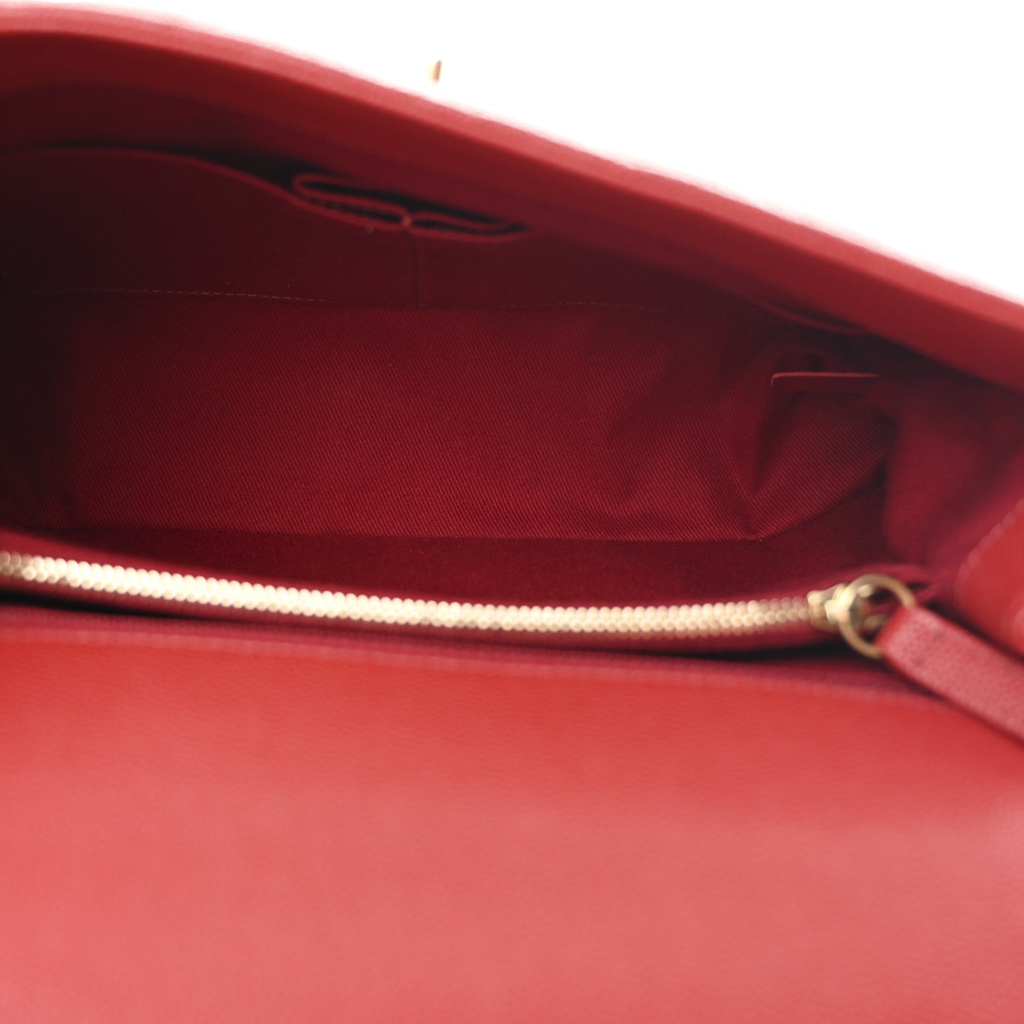 Caviar Chevron Quilted Small Coco Handle Flap Red