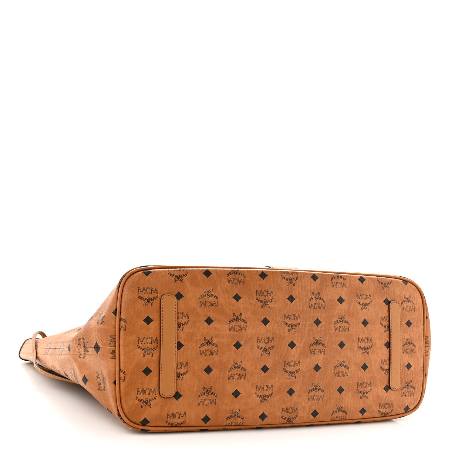 MCM Visetos Large Liz Reversible Shopper Tote Cognac 8 of 16