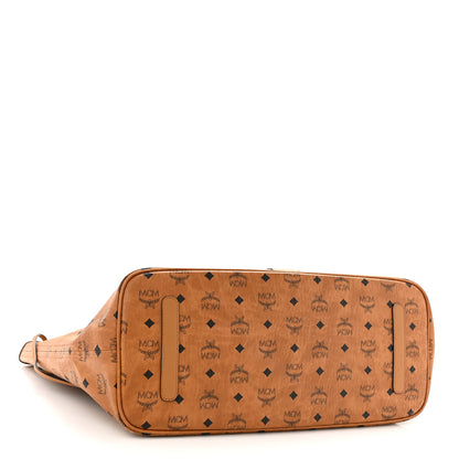 MCM Visetos Large Liz Reversible Shopper Tote Cognac 8 of 16