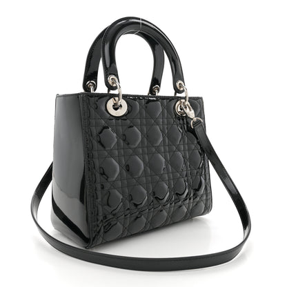 Christian Dior Patent Cannage Medium Lady Dior Black 3 of 11