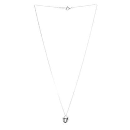 Tiffany Sterling Silver Heart Lock Pendant Necklace 3 of 6