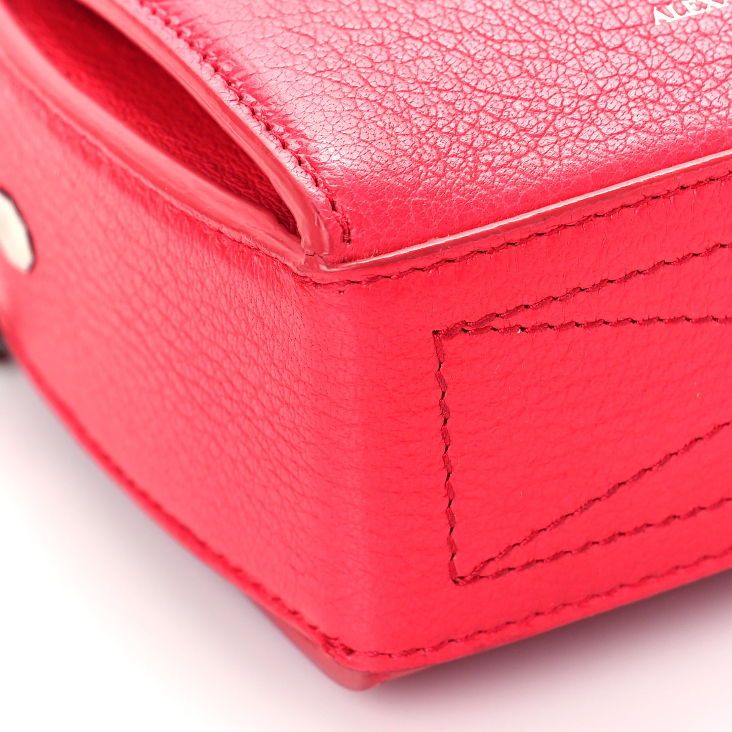 Silky Amish Grain Calfskin Box Shoulder Bag 19 Pink
