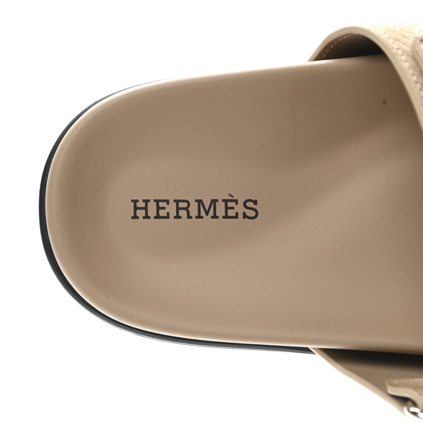 Suede Goatskin Chaine d'Ancre Womens Chypre Sandals 37.5 Beige Sable