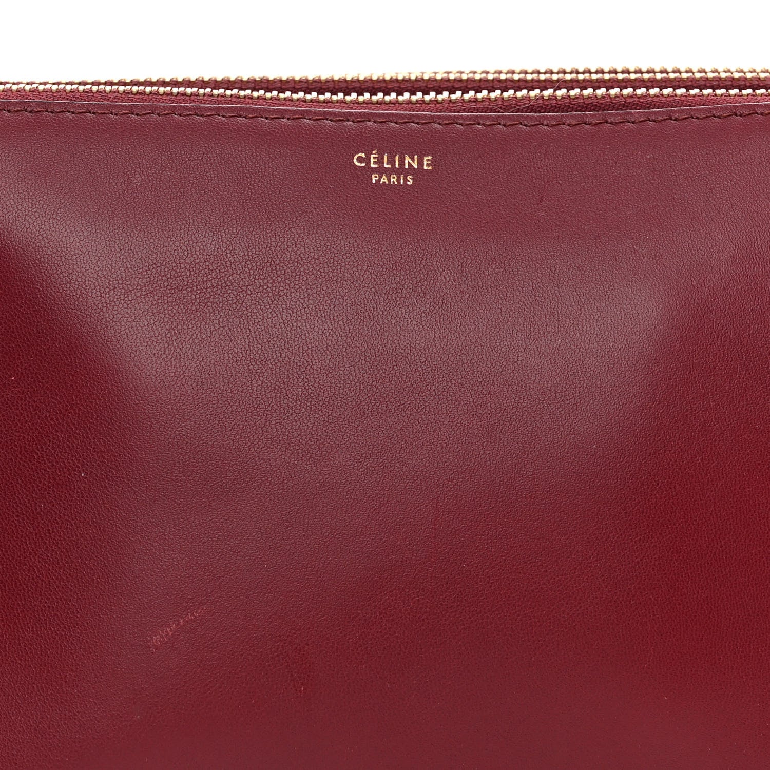Celine Smooth Lambskin Small Trio Crossbody Bag Burgundy 9 of 12