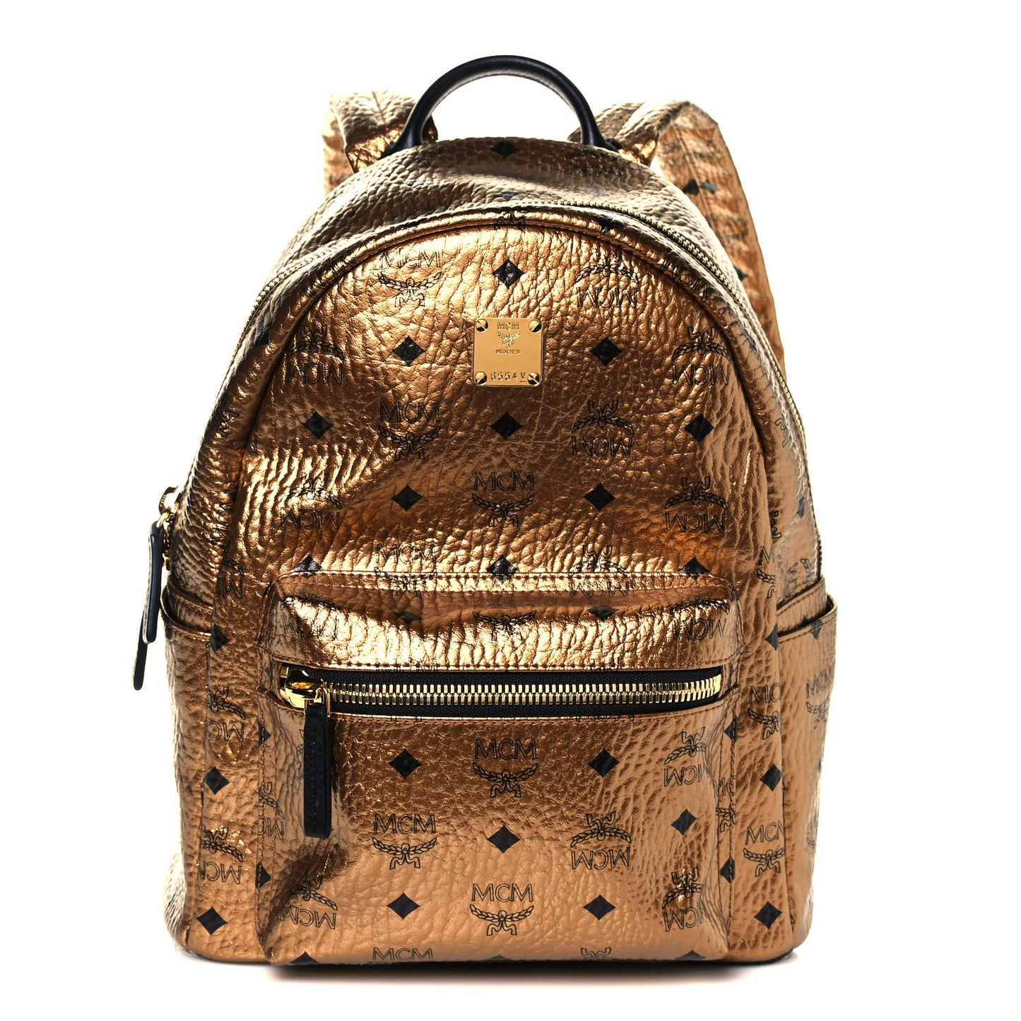 Metallic Visetos Small Stark Backpack Gold