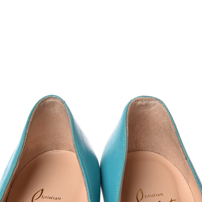 Christian Louboutin Calfskin Fifi 100 Pumps 37 Turquoise 6 of 10