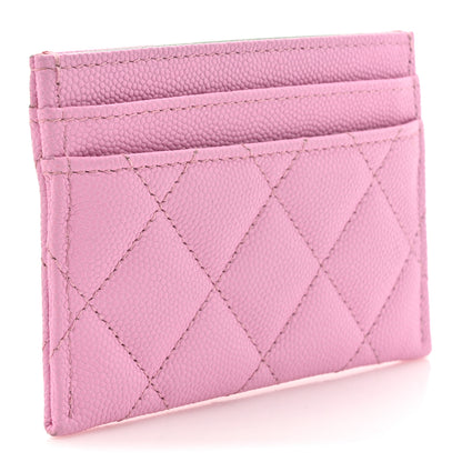Chanel Caviar Metal Perforated Quilted Card Holder Lilas 3 of 11