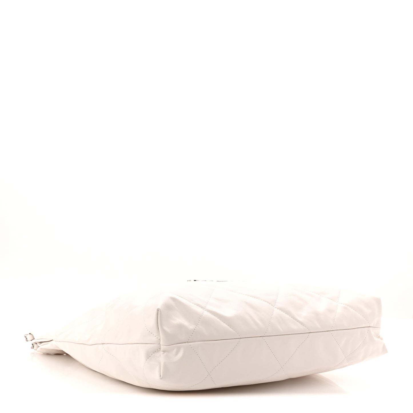 Shiny Calfskin Quilted Chanel 22 White