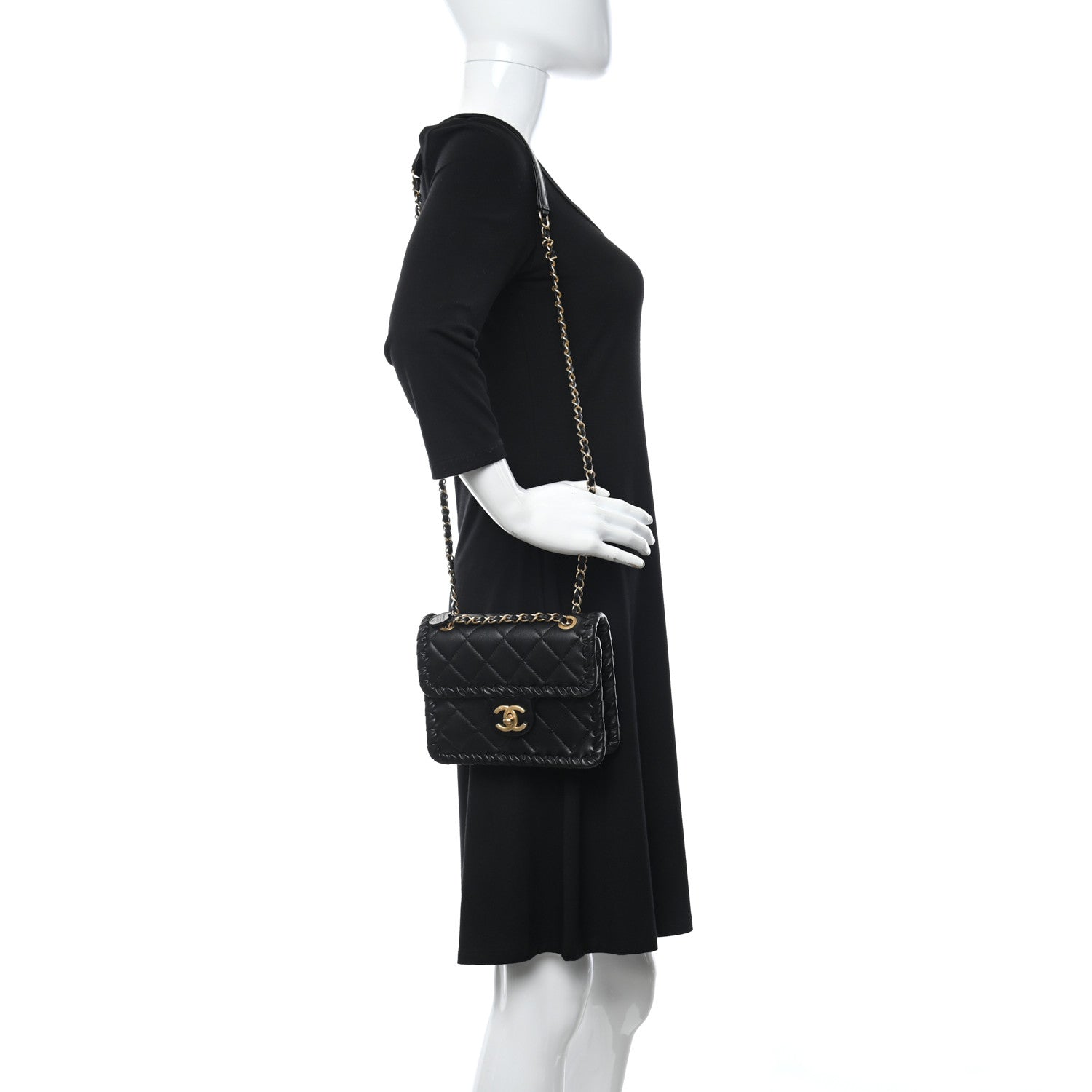 Chanel Calfskin Braided Mini My Own Frame Flap Black 2 of 11