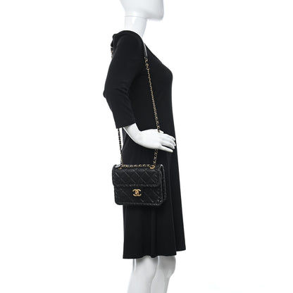 Chanel Calfskin Braided Mini My Own Frame Flap Black 2 of 11