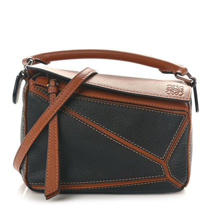 Loewe Calfskin Mini Puzzle Bag Tan Black 1 of 9