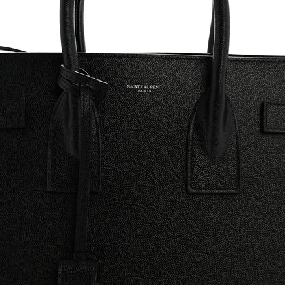 Saint Laurent Grained Calfskin Small Sac De Jour Black 9 of 16