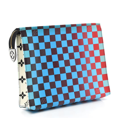 Louis Vuitton Damier Race Toiletry Pouch 26 Blue Vert 3 of 6