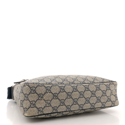 Gucci GG Plus Monogram Selleria Calfskin Medium Messenger Bag Beige Blue 4 of 16