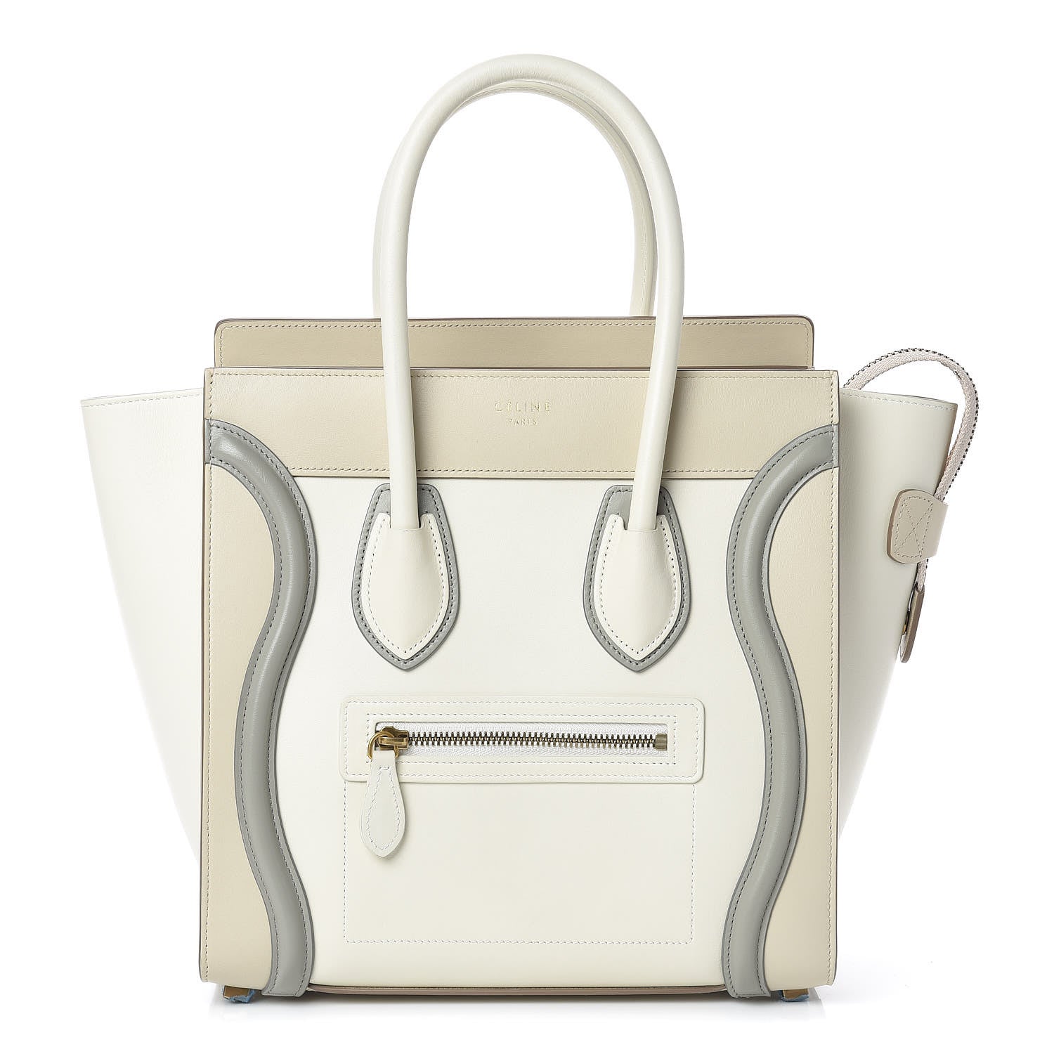 Celine Shiny Smooth Calfskin Micro Tri-Color Luggage Natural 1 of 8