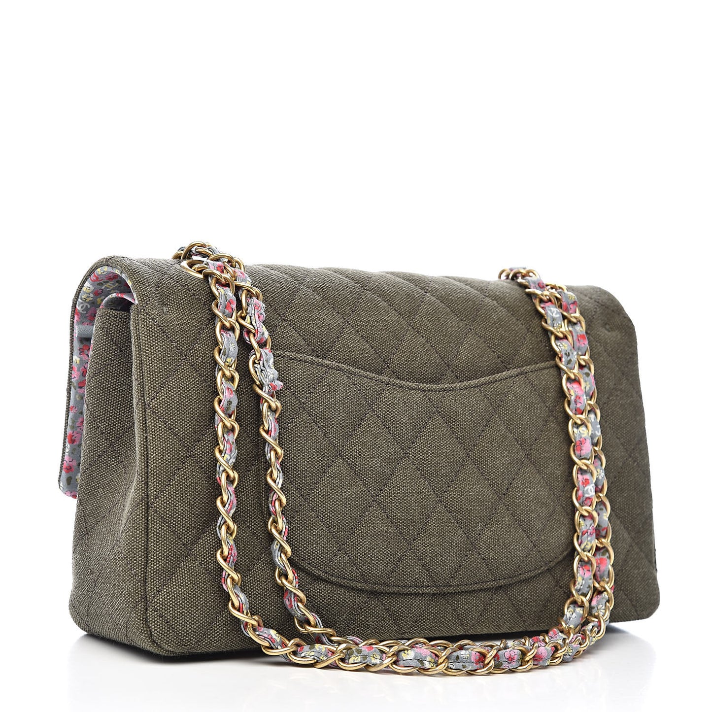 Toile Quilted Medium Cuba Double Flap Khaki