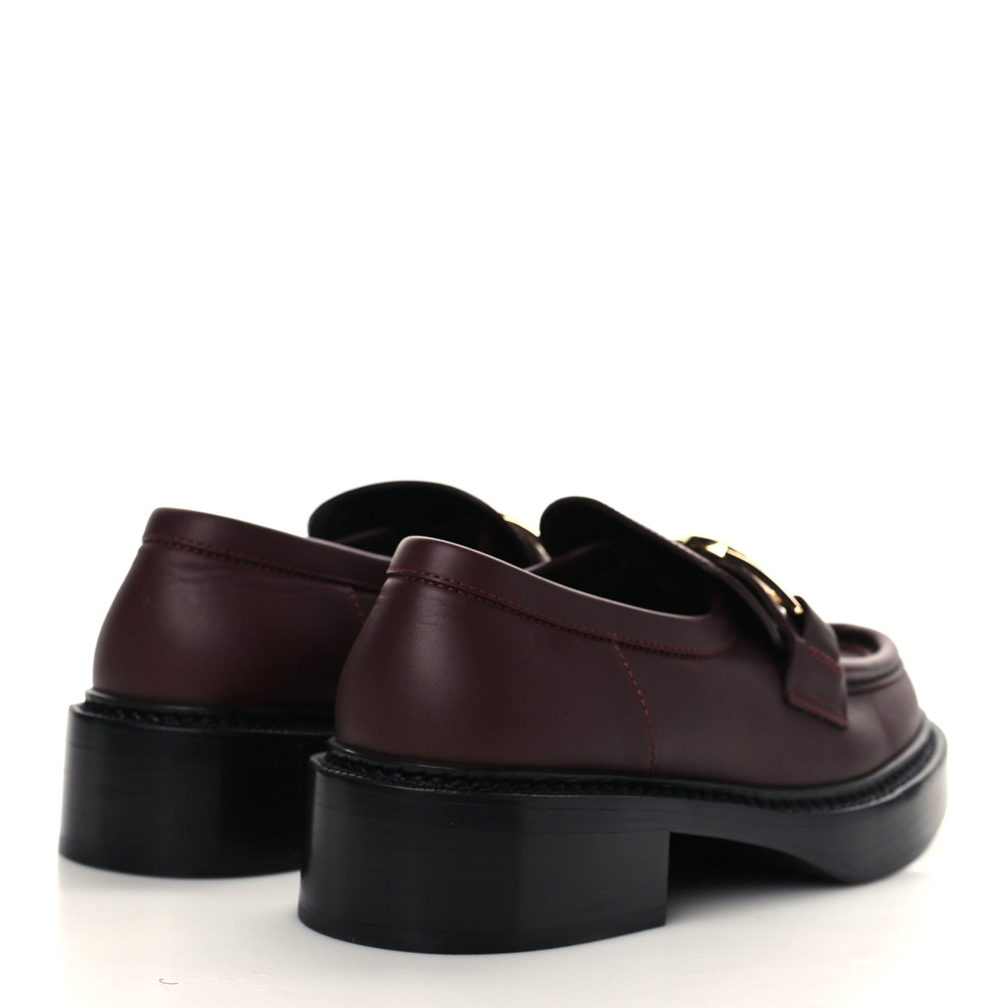 Calfskin Academy Loafers 38 Burgundy