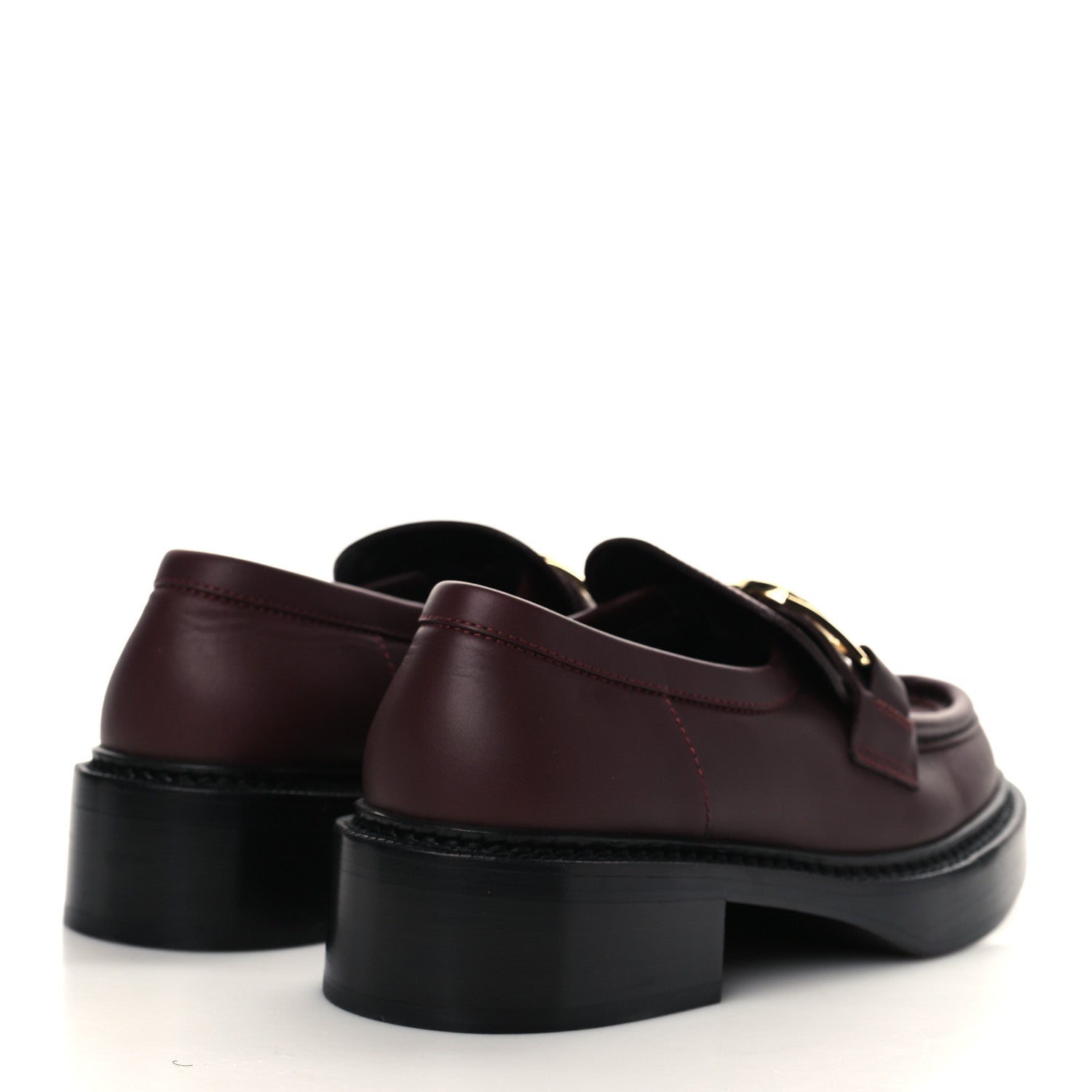 Louis Vuitton Calfskin Academy Loafers 38 Burgundy 4 of 7