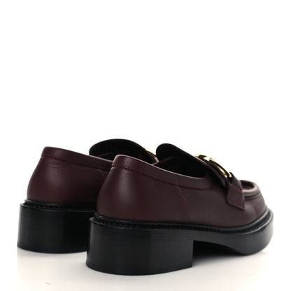 Louis Vuitton Calfskin Academy Loafers 38 Burgundy 4 of 7