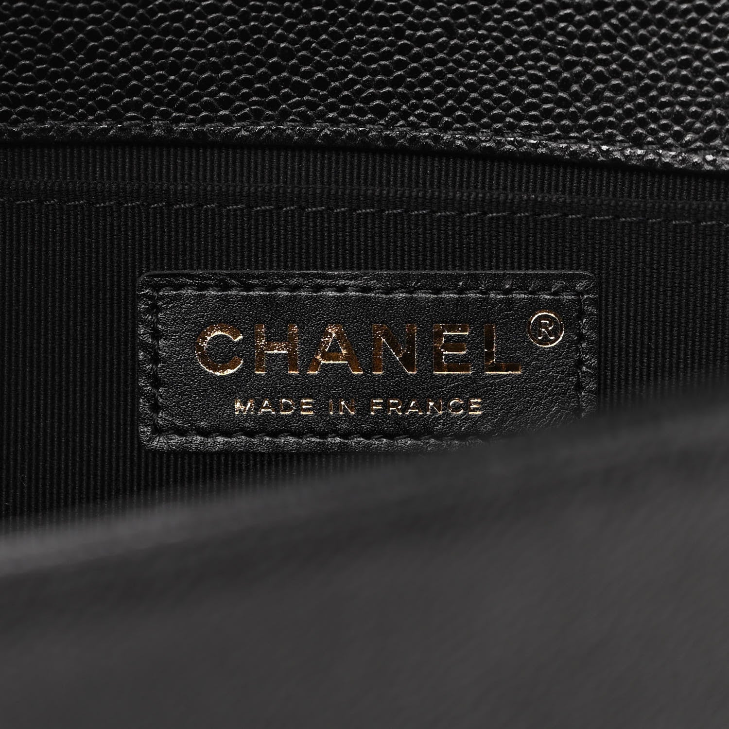Chanel Caviar Chevron Quilted Medium Boy Flap Black 6 of 11