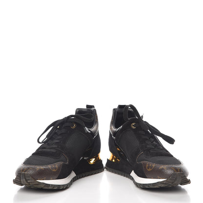 Louis Vuitton Suede Monogram Run Away Sneakers 38.5 Black 5 of 12
