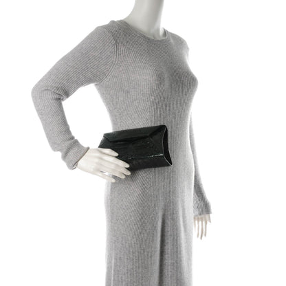 Nancy Gonzalez Crocodile Envelope Clutch Dark Green 2 of 7