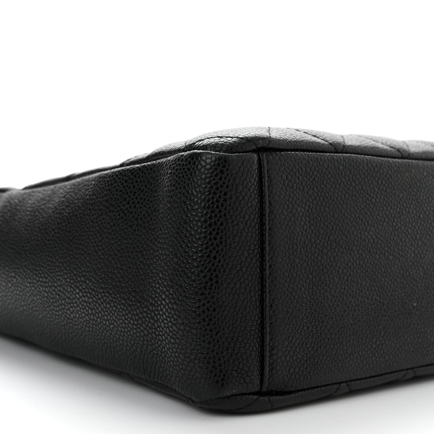 Caviar Quilted Petit Shopping Tote PST Black