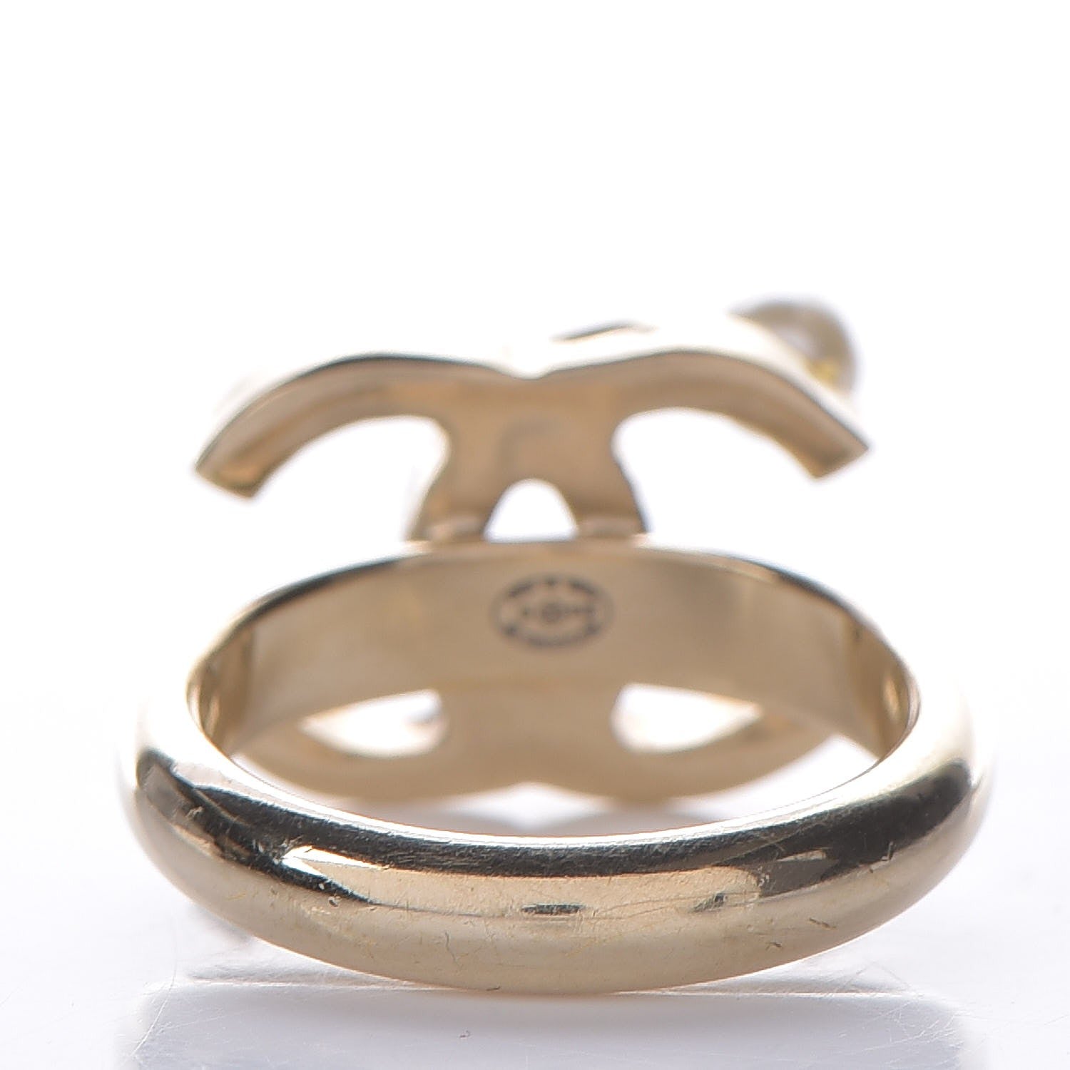 Chanel Pearl CC Ring 7 Gold 3 of 4