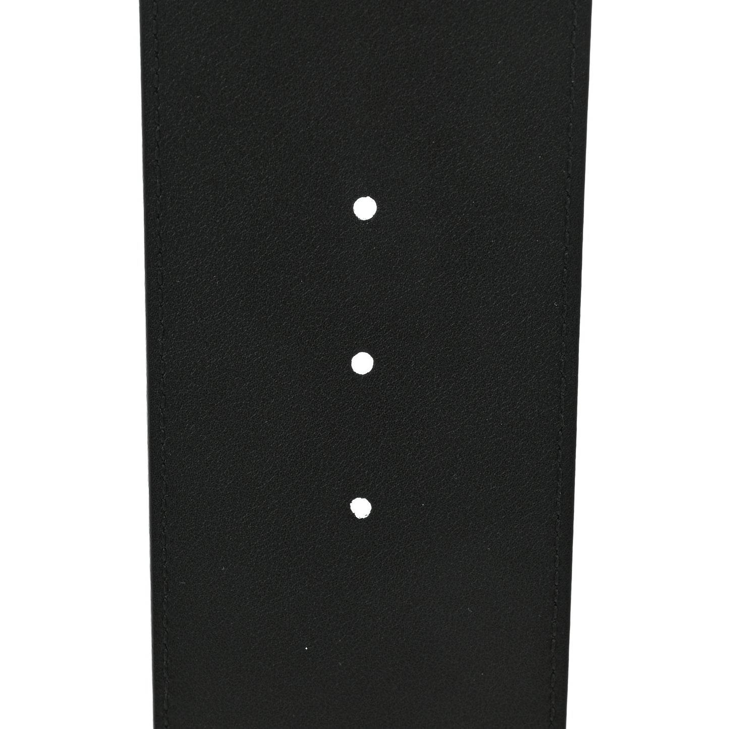 Moon Calfskin Pearl Double G 70mm Belt 95 38 Black Cream