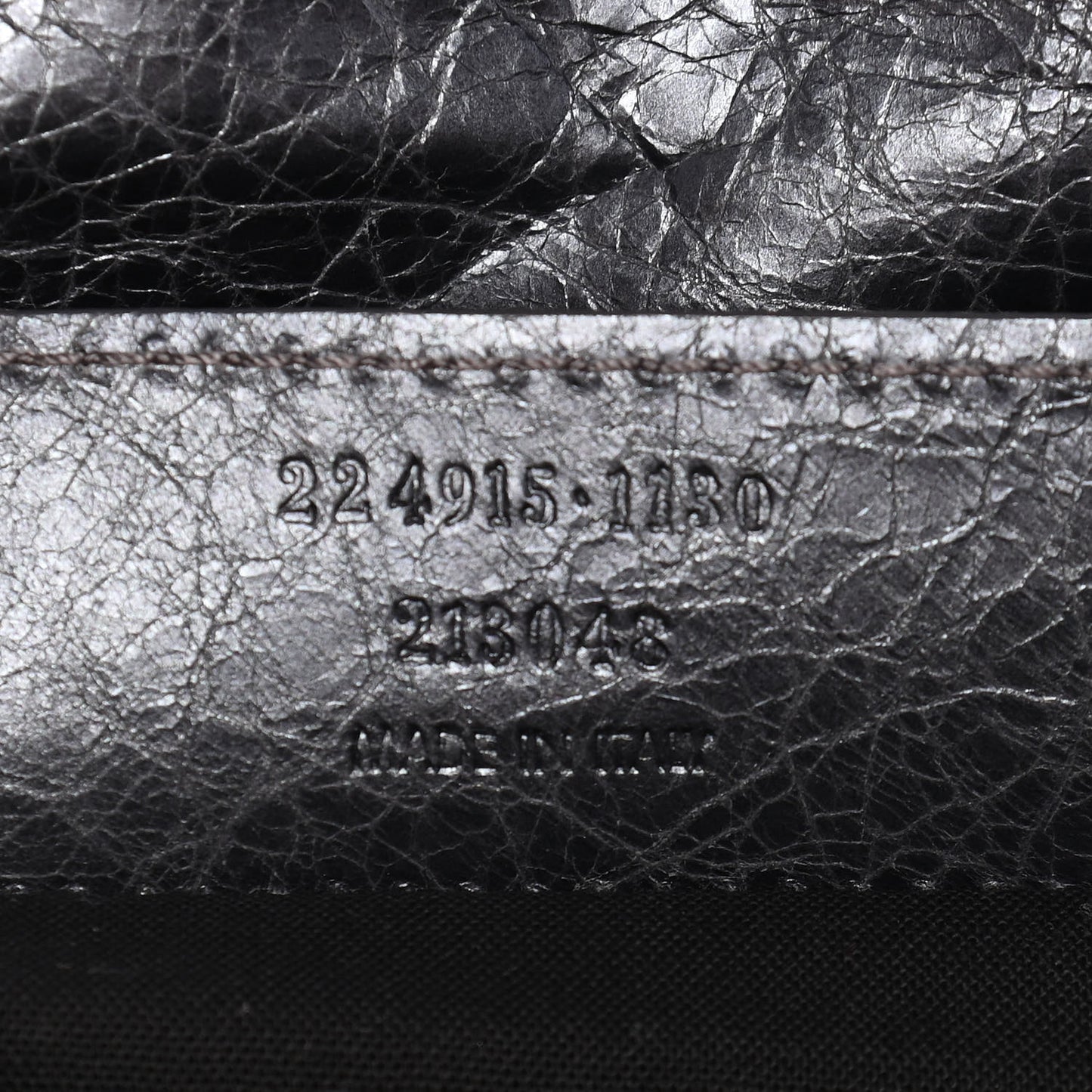 Agneau Classic Hardware Envelope Clutch Gris Hematite