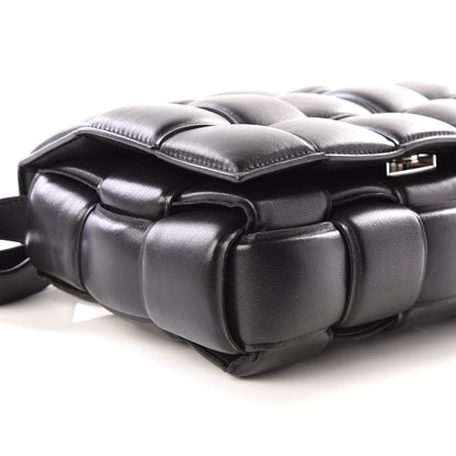 Bottega Veneta Paper Calfskin Maxi Intreccio Padded Cassette Crossbody Bag Black 5 of 9