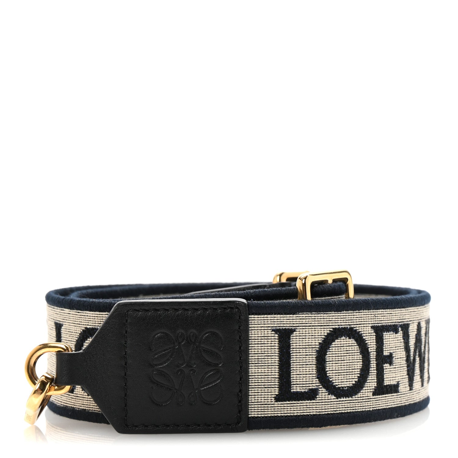 Loewe Calfskin Jacquard Anagram Strap Navy Black 1 of 5