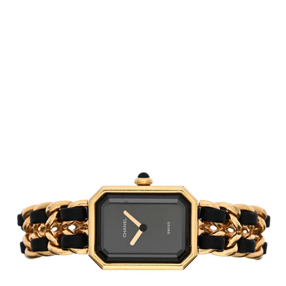 Chanel Stainless Steel Lambskin 20mm Chain Premiere Quartz Watch Gold M 2 of 4