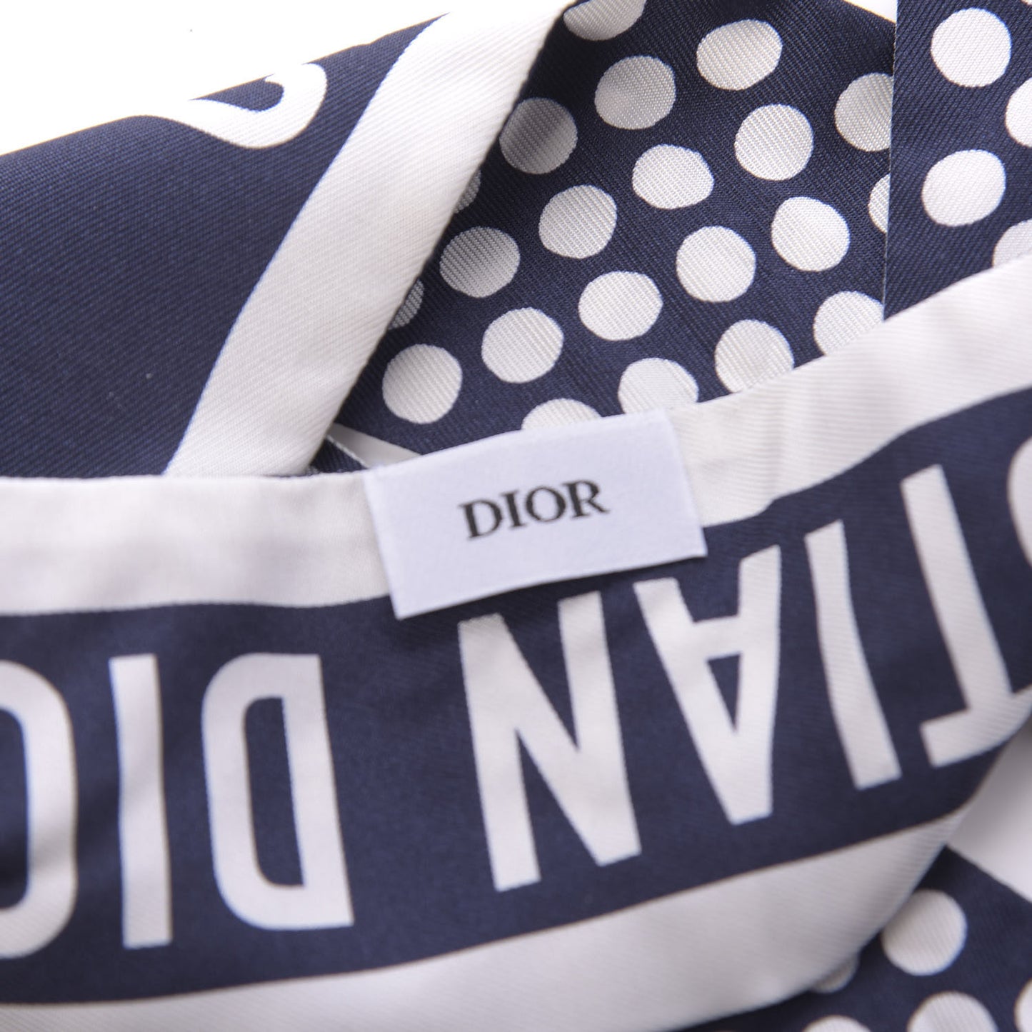 Silk Polka Dot Mitzah Scarf Blue White