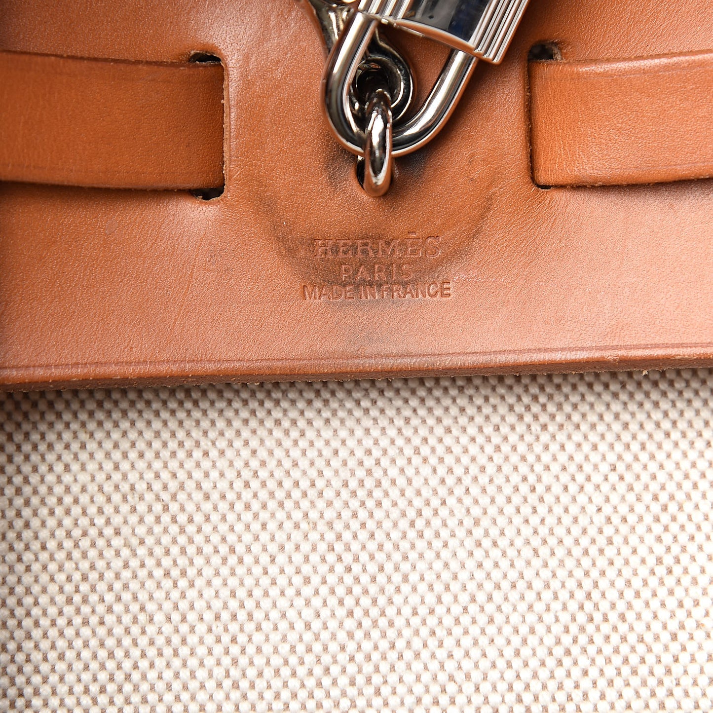 Toile Vache Calfskin Herbag 30 PM Backpack Natural