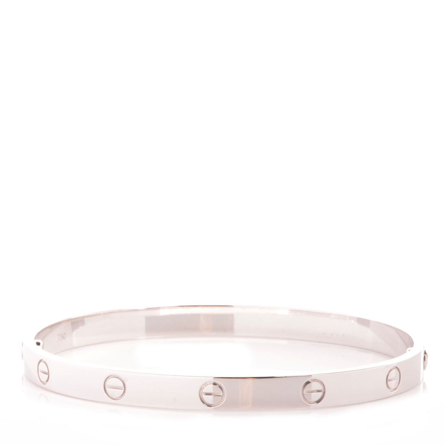 18K White Gold LOVE Bracelet 20