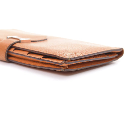 Hermes Chevre Mysore Bearn Gusset Wallet Orange 14 of 15