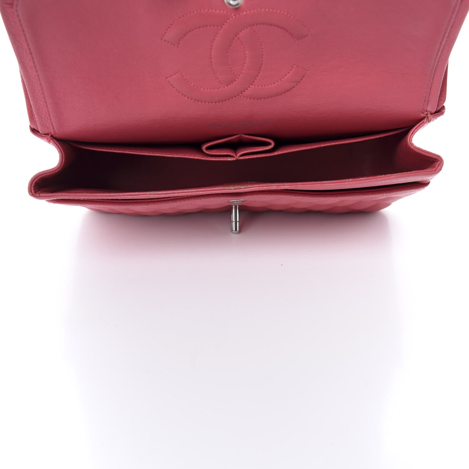 Chanel Caviar Quilted Medium Double Flap Dark Pink 5 of 14