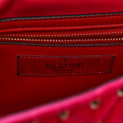 Valentino Garavani Velvet Medium Rockstud Spike Shoulder Bag Disco Pink 6 of 12