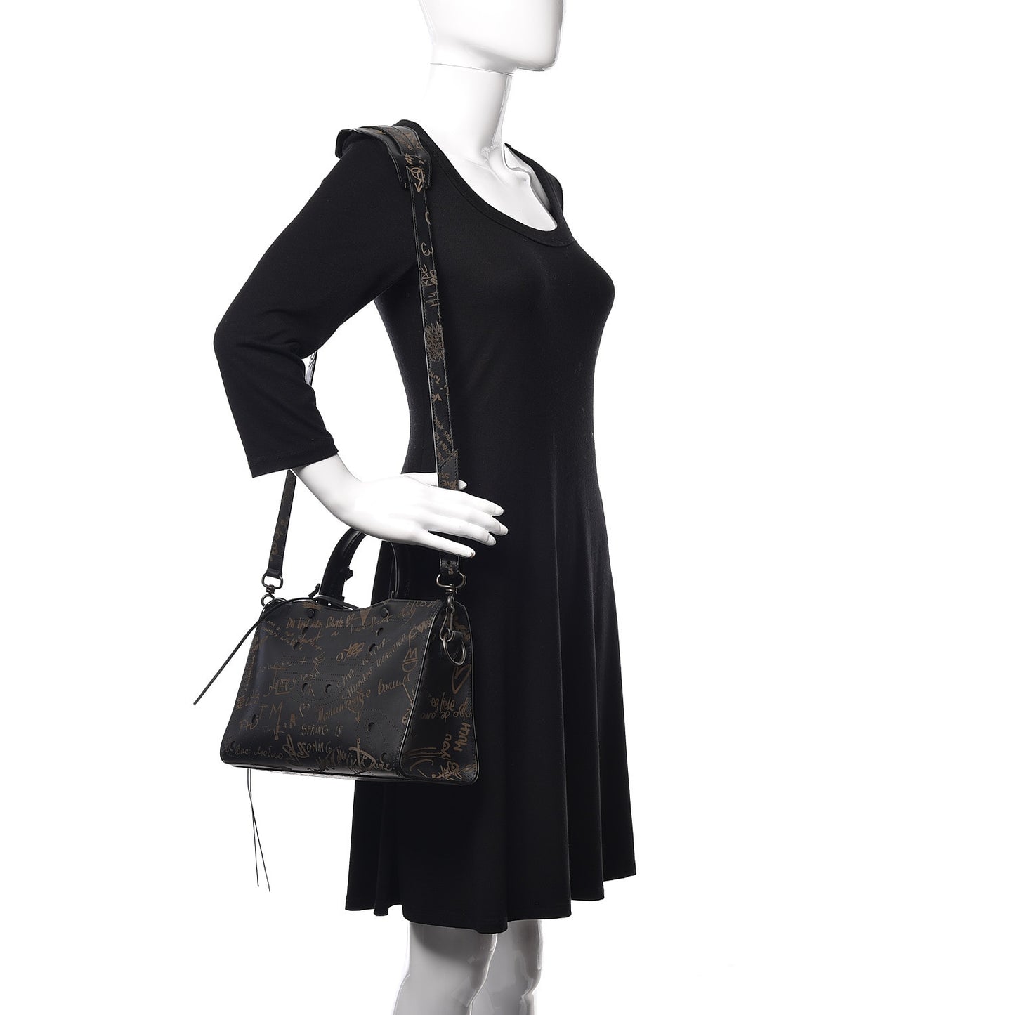 Calfskin Love Perforated Blackout Hardware S City Black