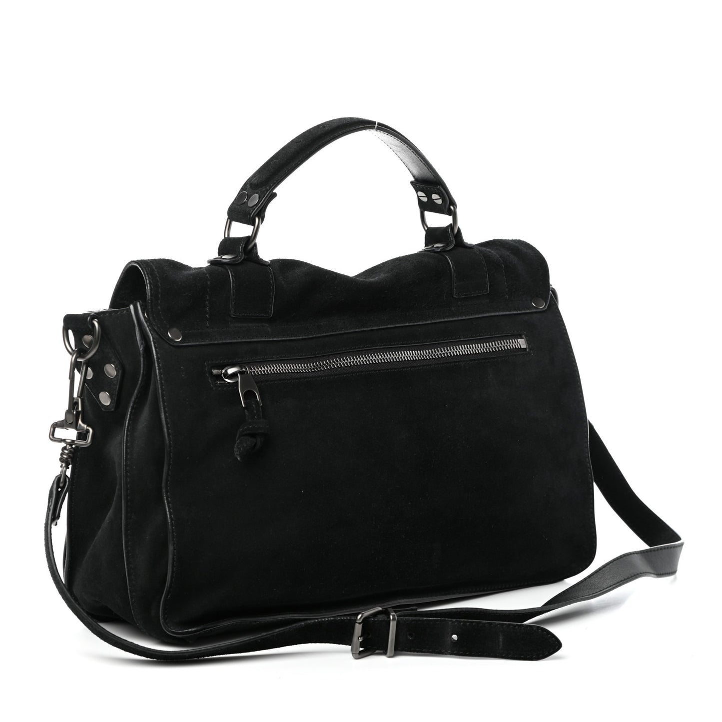 Suede Medium PS1 Satchel Black