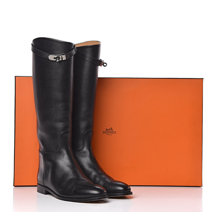 Hermes Box Kelly Jumping Boots 41 Black 14 of 14