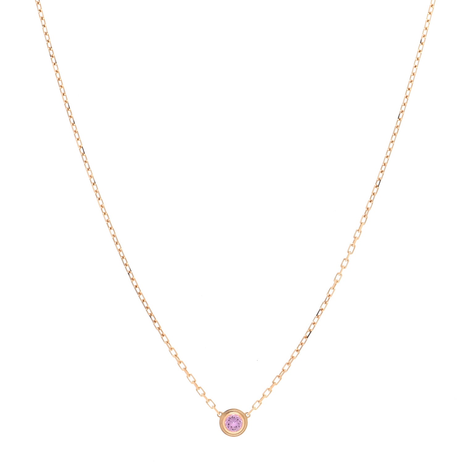 Cartier 18K Pink Gold Pink Sapphire D'Amour Pendant Necklace 1 of 4