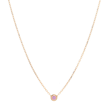 Cartier 18K Pink Gold Pink Sapphire D'Amour Pendant Necklace 1 of 4
