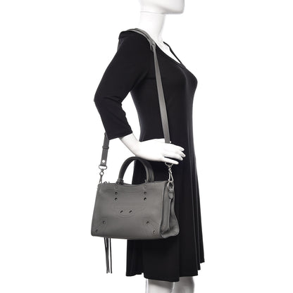 Balenciaga Veau Grana Perforated Blackout Hardware S City Gris Acier 2 of 8