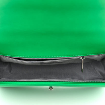 Chanel Metallic Calfskin Quilted New Medium Boy Flap Green 5 of 10