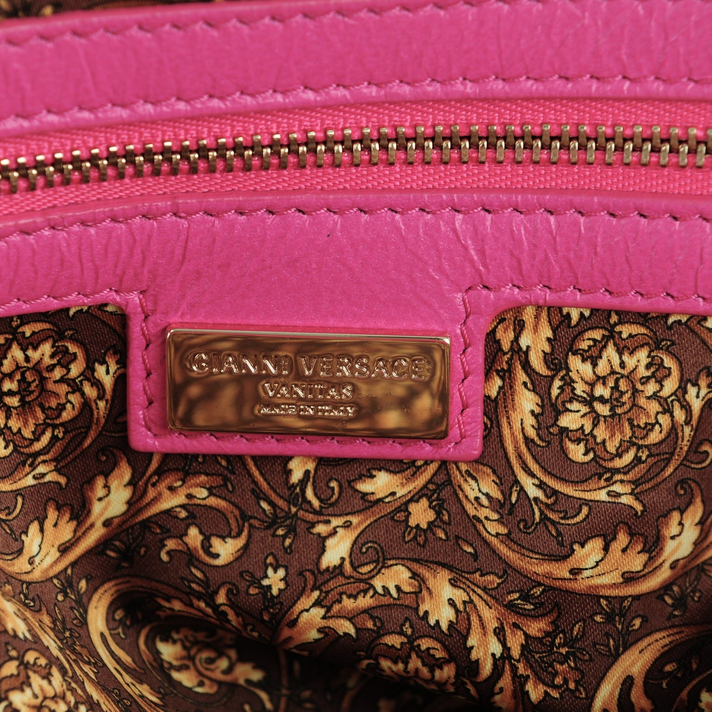 Nappa Barocco Quilted Studded Vanitas Demetra Fuchsia